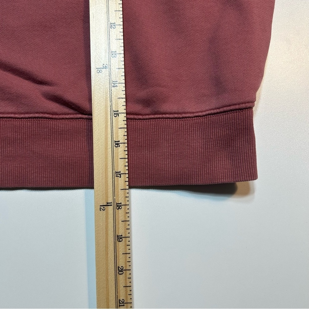 Aritzia Tna Cozy Fleece Perfect Shrunken Sweatshirt Mauve Pink Size M - Picture 9 of 9